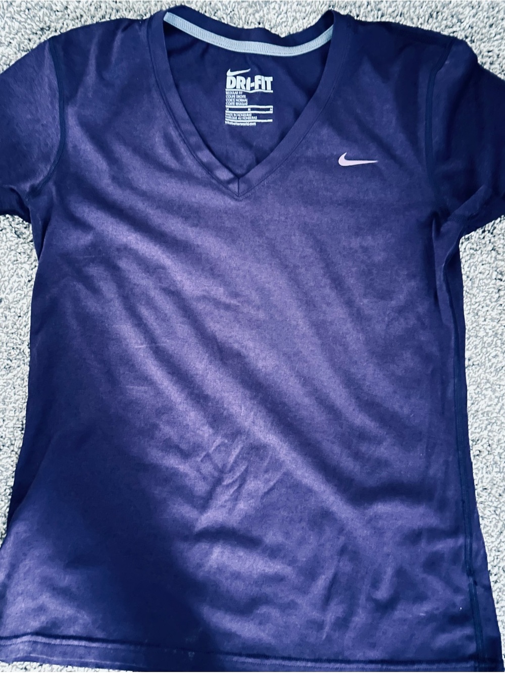 Nike Women's Dri-FIT V-Neck Tee - Deep Purple
